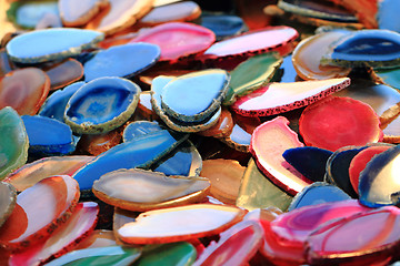 Image showing color agate mineral collection