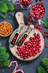 Image showing cranberry drink and berries