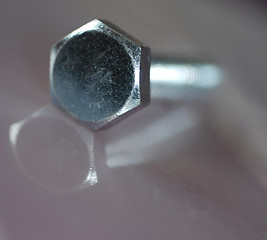 Image showing Hex Head Screw with Reflection