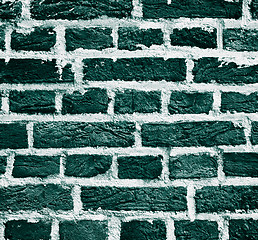 Image showing Turquoise Brick Background