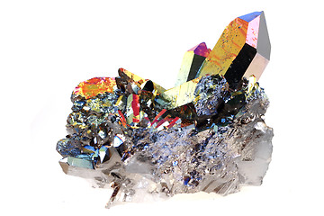 Image showing crystal with metal rainbow surface