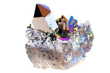 Image showing crystal with metal rainbow surface