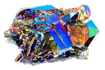 Image showing crystal with metal rainbow surface