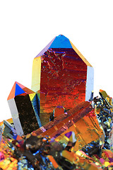 Image showing crystal with metal rainbow surface