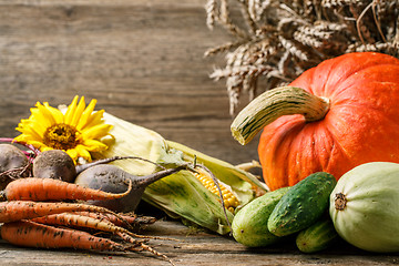 Image showing Autumn rustic vegetables