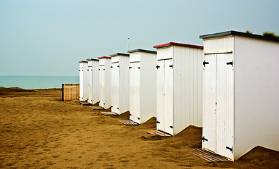 Image showing Cabanas on Beach