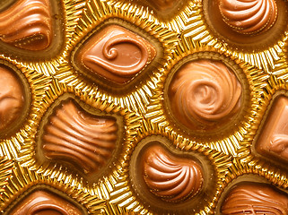 Image showing Chocolate sweets close up