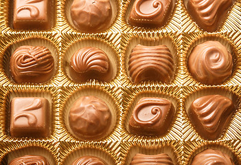 Image showing Chocolate sweets close up