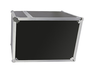 Image showing black flight case with metallic edges
