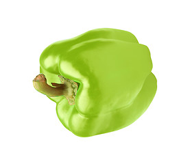 Image showing green pepper on white background