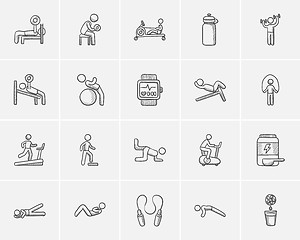 Image showing Lifestyle sketch icon set.