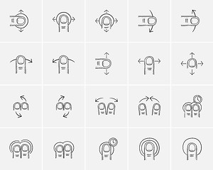 Image showing Technology sketch icon set.