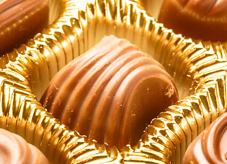 Image showing Chocolate sweets close up