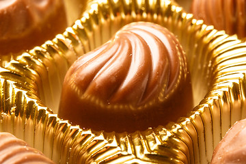 Image showing Chocolate sweets close up