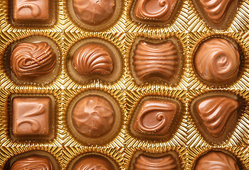 Image showing Chocolate sweets close up