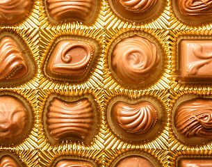 Image showing Chocolate sweets close up