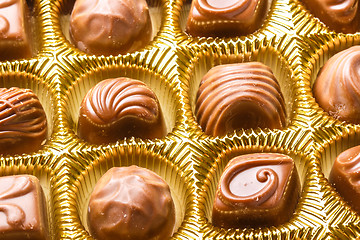 Image showing Chocolate sweets close up