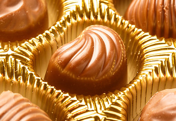 Image showing Chocolate sweets close up