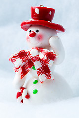 Image showing Snowman Waving Hand