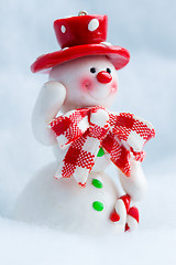 Image showing Snowman Waving Hand