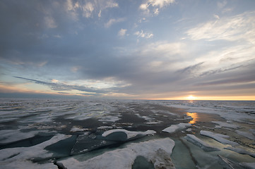 Image showing Sunset in Greenland