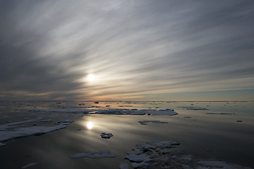 Image showing Sunset in Greenland