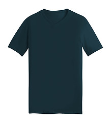 Image showing Dark blue tshirt template