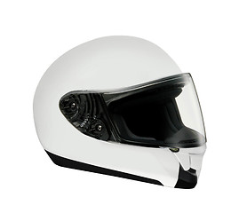 Image showing White Motorcycle Helmet