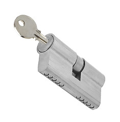 Image showing  padlock with key isolated