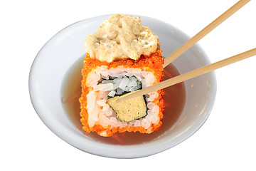 Image showing sushi on the white