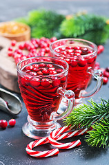 Image showing cranberry drink and berries