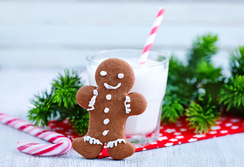 Image showing cookies with milk