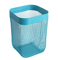 Image showing Empty new plastic blue basket