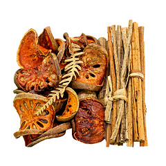 Image showing Dried fruit isolated