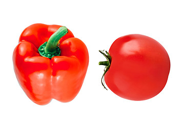 Image showing fresh red tomatoe and peper