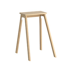 Image showing Old wooden stool