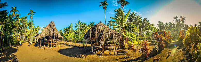 Image showing Shelters in village