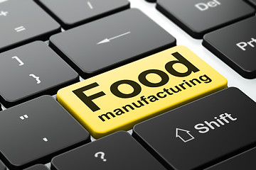 Image showing Industry concept: Food Manufacturing on computer keyboard background