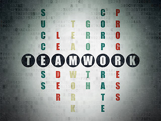 Image showing Business concept: Teamwork in Crossword Puzzle