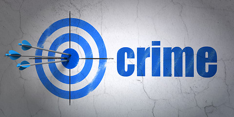 Image showing Privacy concept: target and Crime on wall background