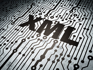 Image showing Database concept: circuit board with Xml