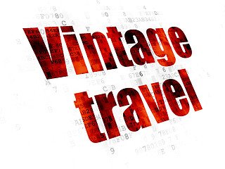 Image showing Tourism concept: Vintage Travel on Digital background
