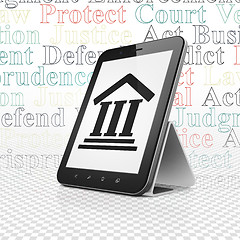 Image showing Law concept: Tablet Computer with Courthouse on display