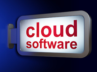 Image showing Cloud technology concept: Cloud Software on billboard background