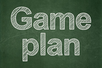 Image showing Business concept: Game Plan on chalkboard background