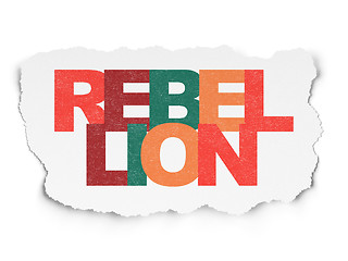 Image showing Political concept: Rebellion on Torn Paper background