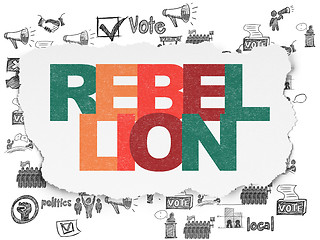 Image showing Politics concept: Rebellion on Torn Paper background