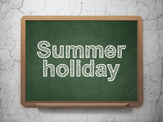 Image showing Vacation concept: Summer Holiday on chalkboard background