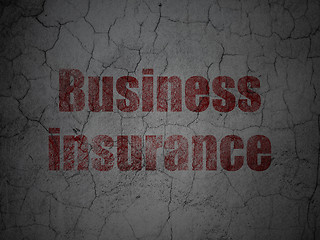 Image showing Insurance concept: Business Insurance on grunge wall background