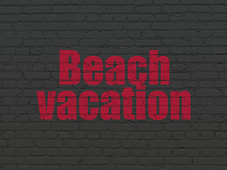 Image showing Travel concept: Beach Vacation on wall background